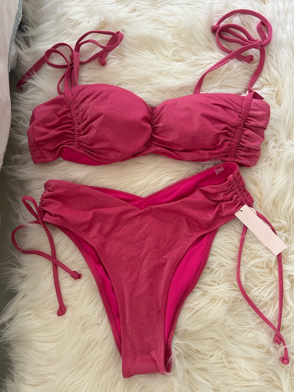 🩷NWT🩷 Victoria’s Secret Bandeau Shimmer Bikini Set